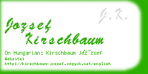 jozsef kirschbaum business card